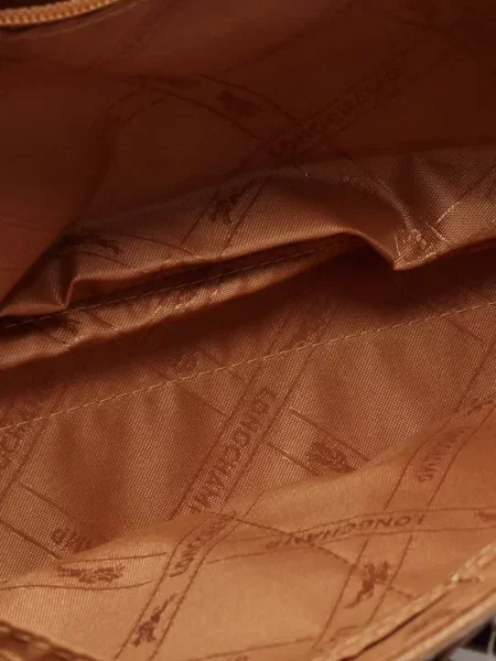 Geantă Longchamp din piele cu bretele maro