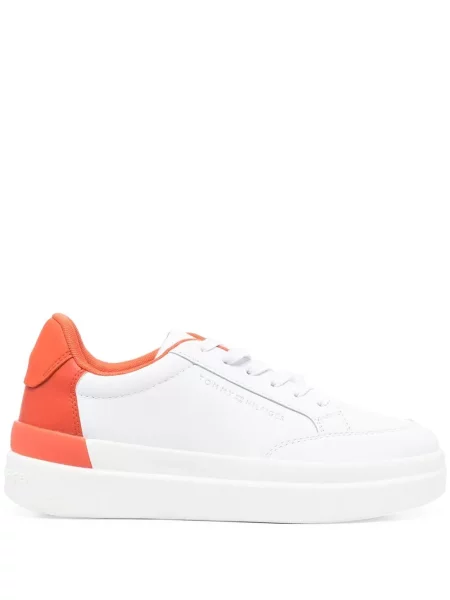 Sneakerși Tommy Hilfiger cu platformă alb