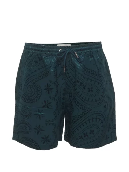 Pantaloni scurți Kith cu model paisley din jacard verde