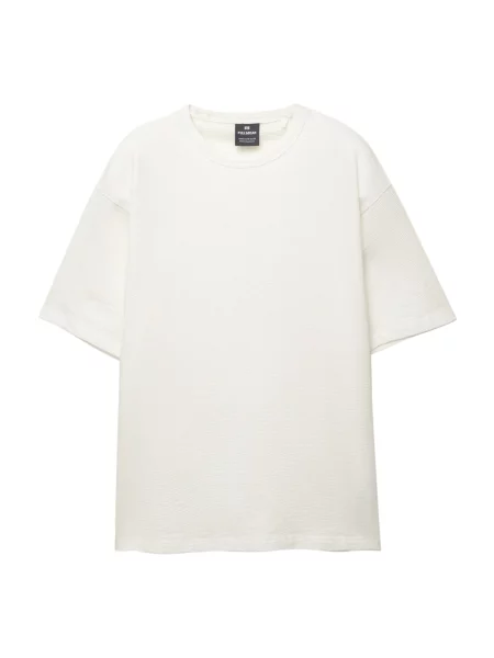 Pull&Bear Tricou lână alb