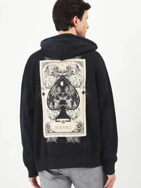 Суичър с качулка Medicine с качулка с принт черно