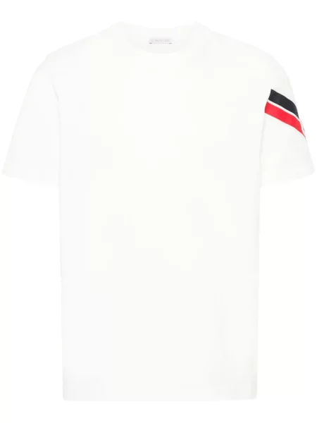 Tricou Moncler cu autograf alb