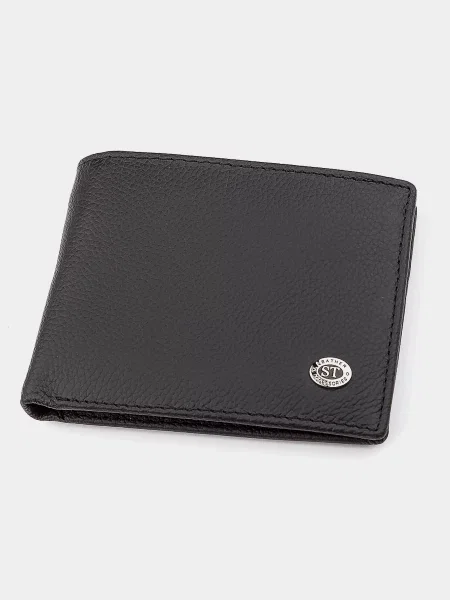 Кожаный кошелек St Leather Accessories черный