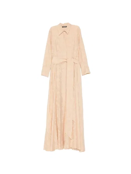 Cu centură rochie maxi Alessandro Legora cu model floral din jacard