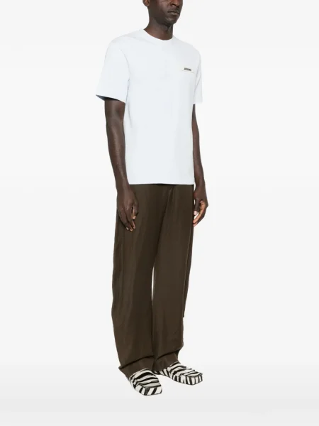 Tricou Jacquemus scurt alb