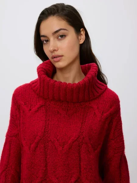 Reserved Водолазка з додаванням вовни червоний
