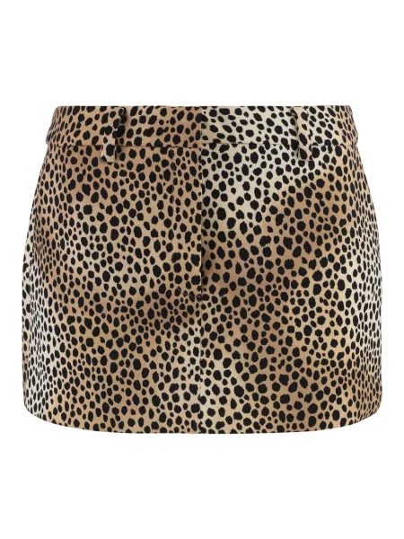 Mała mały spódnica mini Michael Kors z krepy beżowa