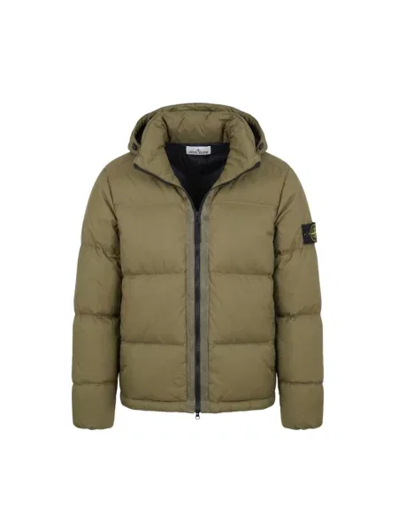 Kurtka puchowa Stone Island z kamieniami zielona