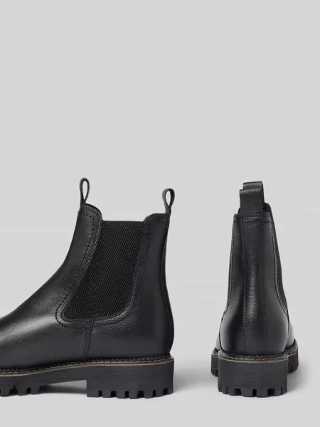 Buty chelsea z naturalnej skóry ze skóry bydlęcej Tamaris czarne