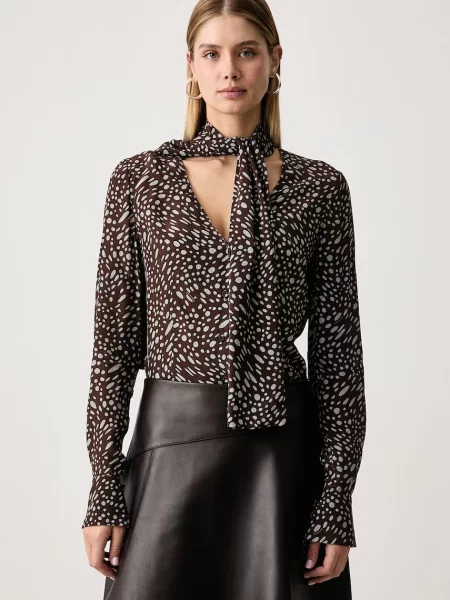 Trussardi cămașă de damă din vâscoză maro