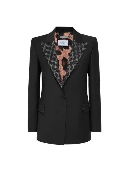 Marynarka Philipp Plein wełniana czarna