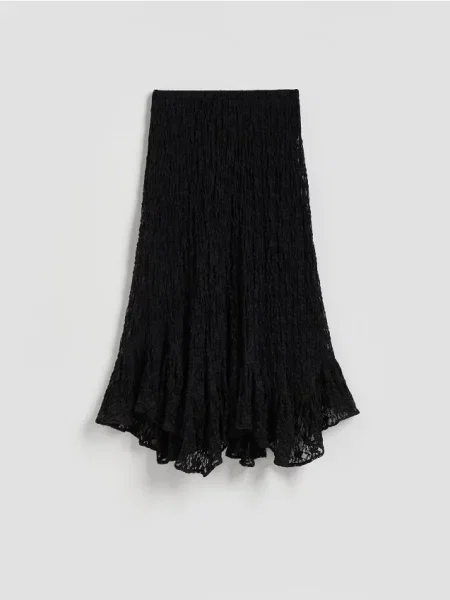 Reserved Strukturalna spódnica czarny