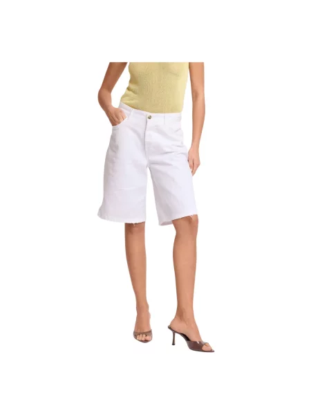 Szorty Kocca eleganckie do kolan białe