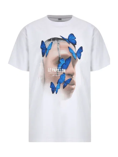 MT Upscale Majica Le Papillon nude / kraljevo modra / črna bela