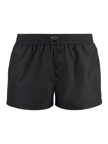 Krótkie kąpielówki Dolce And Gabbana z logo czarne