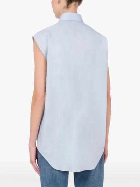 Cămașă Moschino fără mâneci albastru