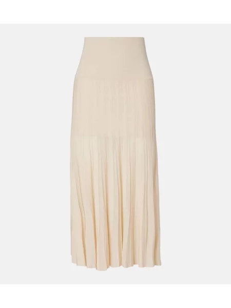 Fusta plisata Isabel Marant transparente bej