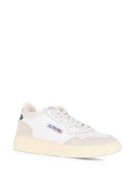 Sneakerși Autry din piele de oaie alb