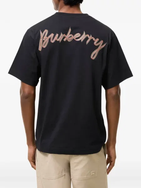 Tricou Burberry cu autograf negru