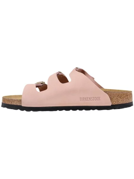 Birkenstock papuci din nubuc Florida roz