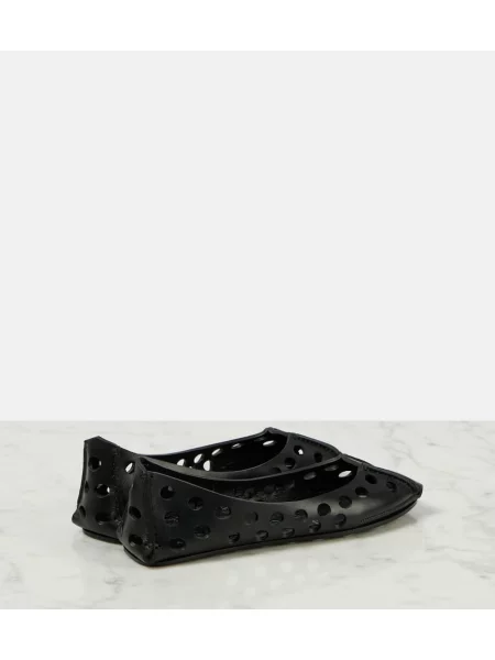 Balerini Alaïa din piele negru