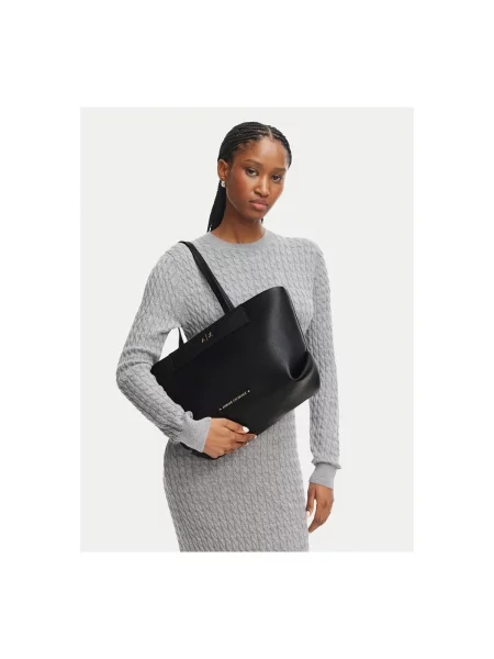 Geantă shopper Armani Exchange negru