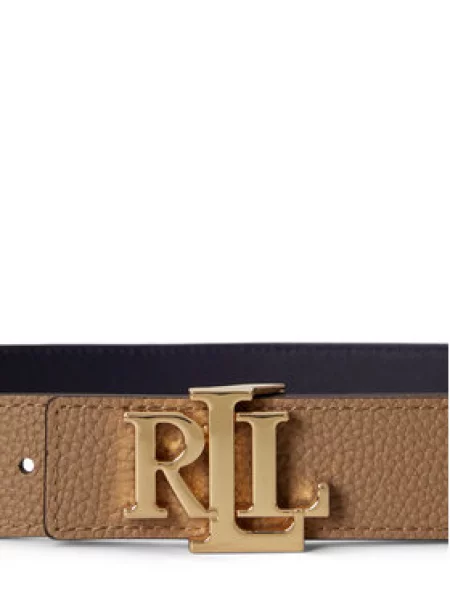 LAUREN RALPH LAUREN Nadrágszíj Világosbarna fekete