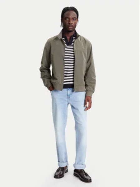 Tommy Hilfiger Bunda bomber Harrington zelená