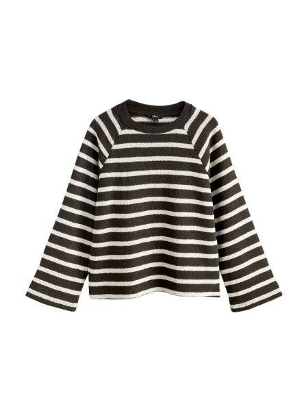 Next Pulover ciocolatiu alb