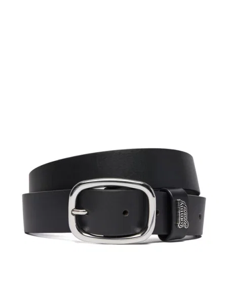 Curea Tommy Jeans Tjw Oval Buckle negru