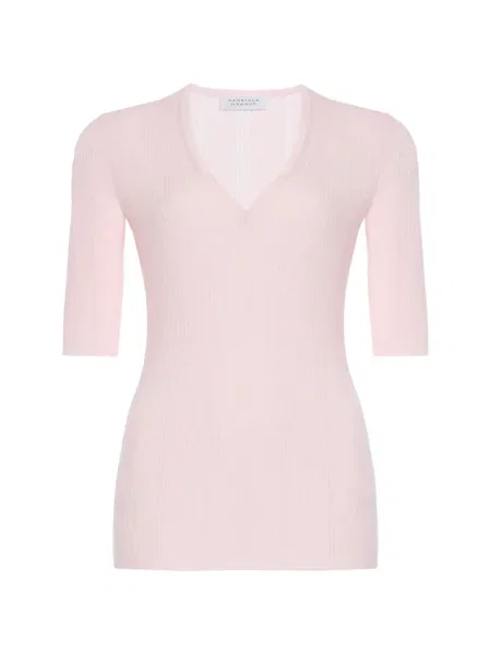 Top Gabriela Hearst z dekoltem w serek różowy