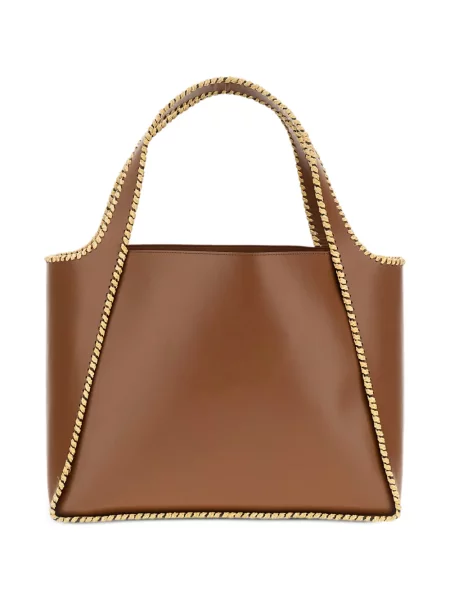 Shopper táska Stella Mccartney autogrammal barna
