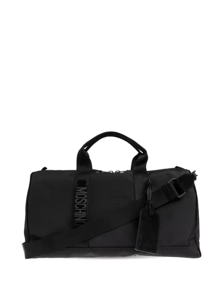Geantă Moschino cu autograf negru