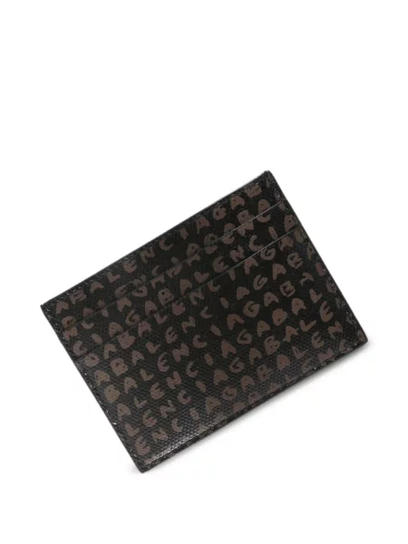 Pénztárca Balenciaga nyomtatás fekete