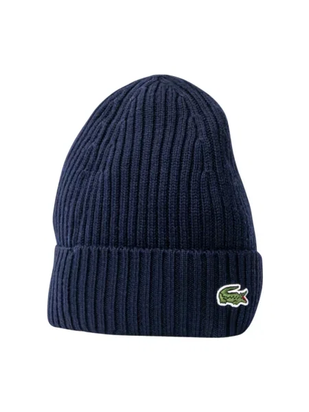 Czapka zimowa Lacoste navy blue niebieska