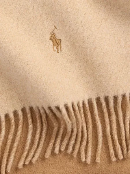 Вовняний шарф Polo Ralph Lauren однотонна сірий
