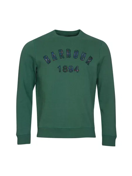 Bluza Barbour w kratę z logo zielona