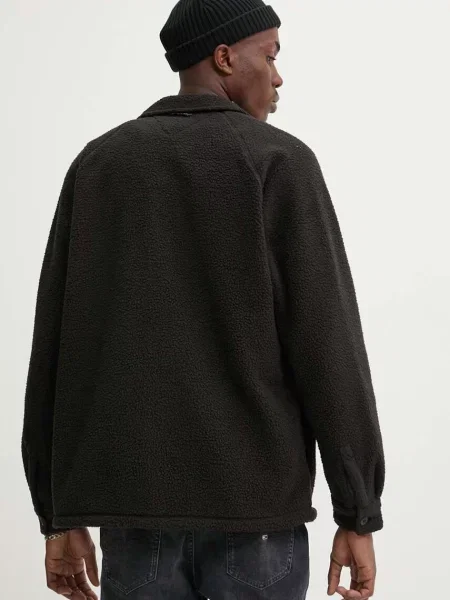 Košilová bunda Tommy Jeans černá