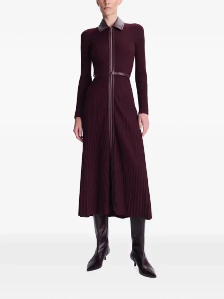 Cu centură rochie midi Simkhai tricotate roșu
