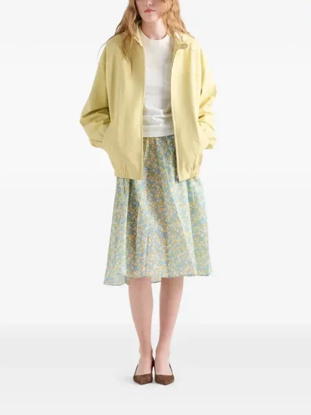 Fustă Prada cu model floral cu imagine albastru