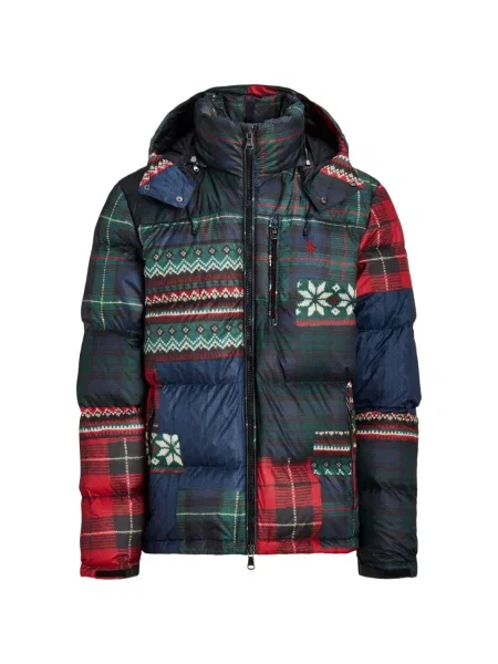 Tricou polo Polo Ralph Lauren cu glugă cu blană cu broderie roșu