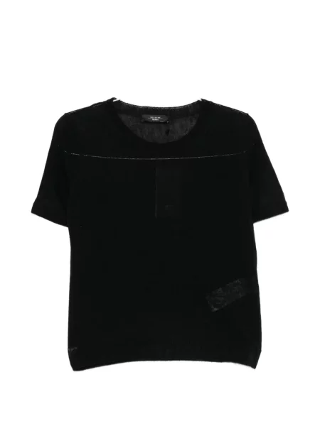 Voiaj top Weekend Max Mara cu decolteu rotund negru