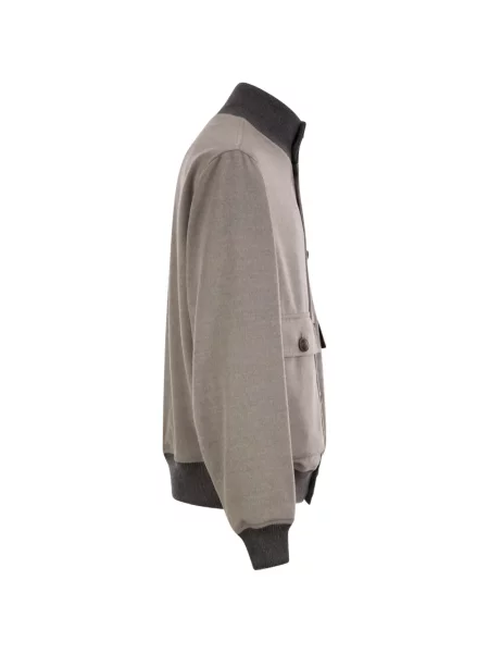 Lung geacă bomber Brunello Cucinelli gri