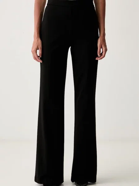 Twinset pantaloni cu vâscoză negru