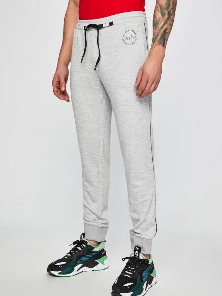 Armani Exchange Kalhoty šedé