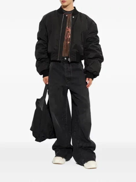 Lung tricou 44 Label Group cu imagine negru
