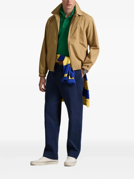 Dlouhá pruhovaná s límcem kšiltovka Polo Ralph Lauren modrá