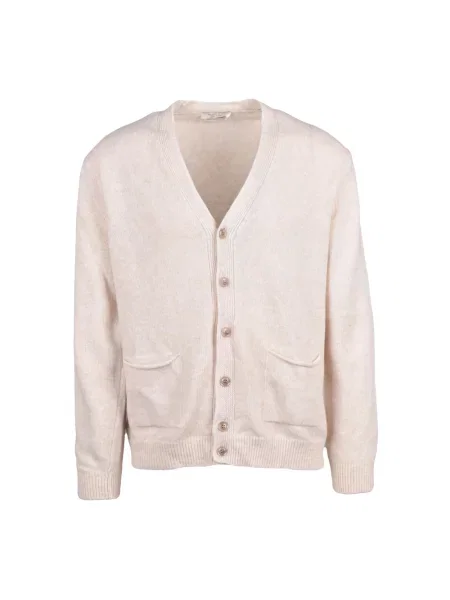 Kardigan Wool & Co wełniany beżowy