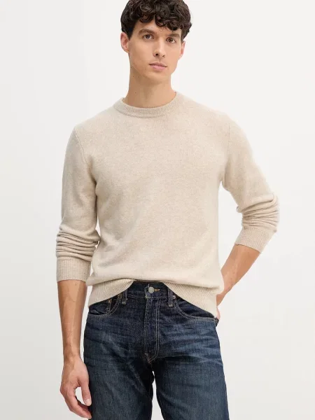 Trussardi pulover de cașmir light bej