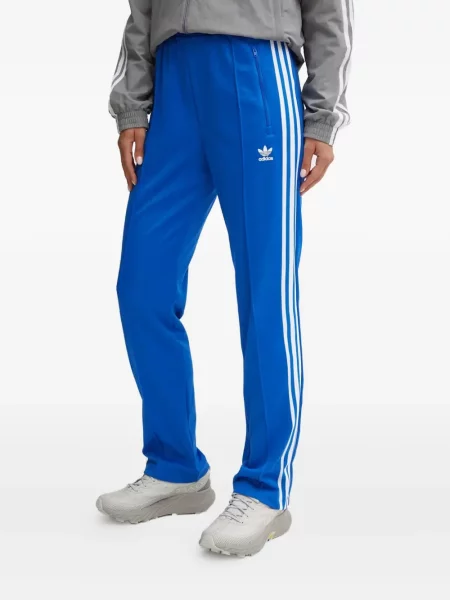 Tricou Adidas cu dungi cu broderie albastru